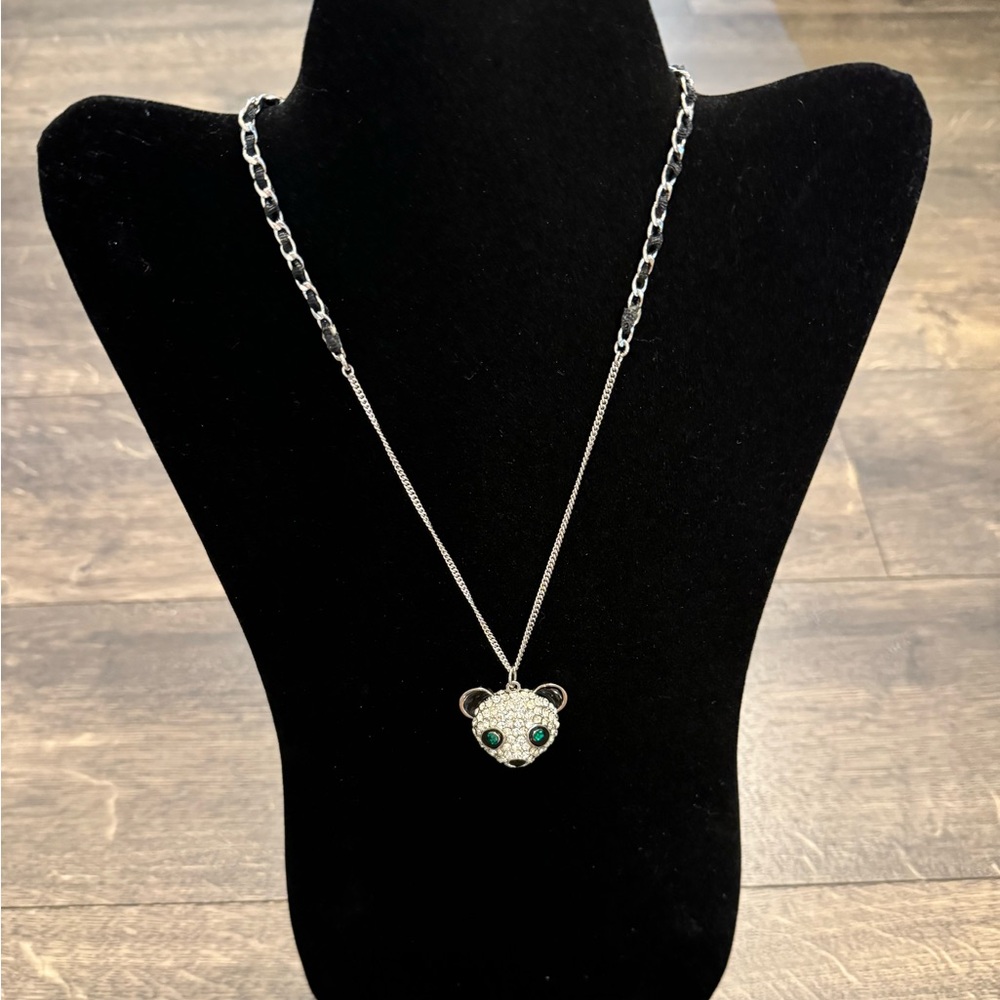 Crystal Encrusted Panda Necklace‎